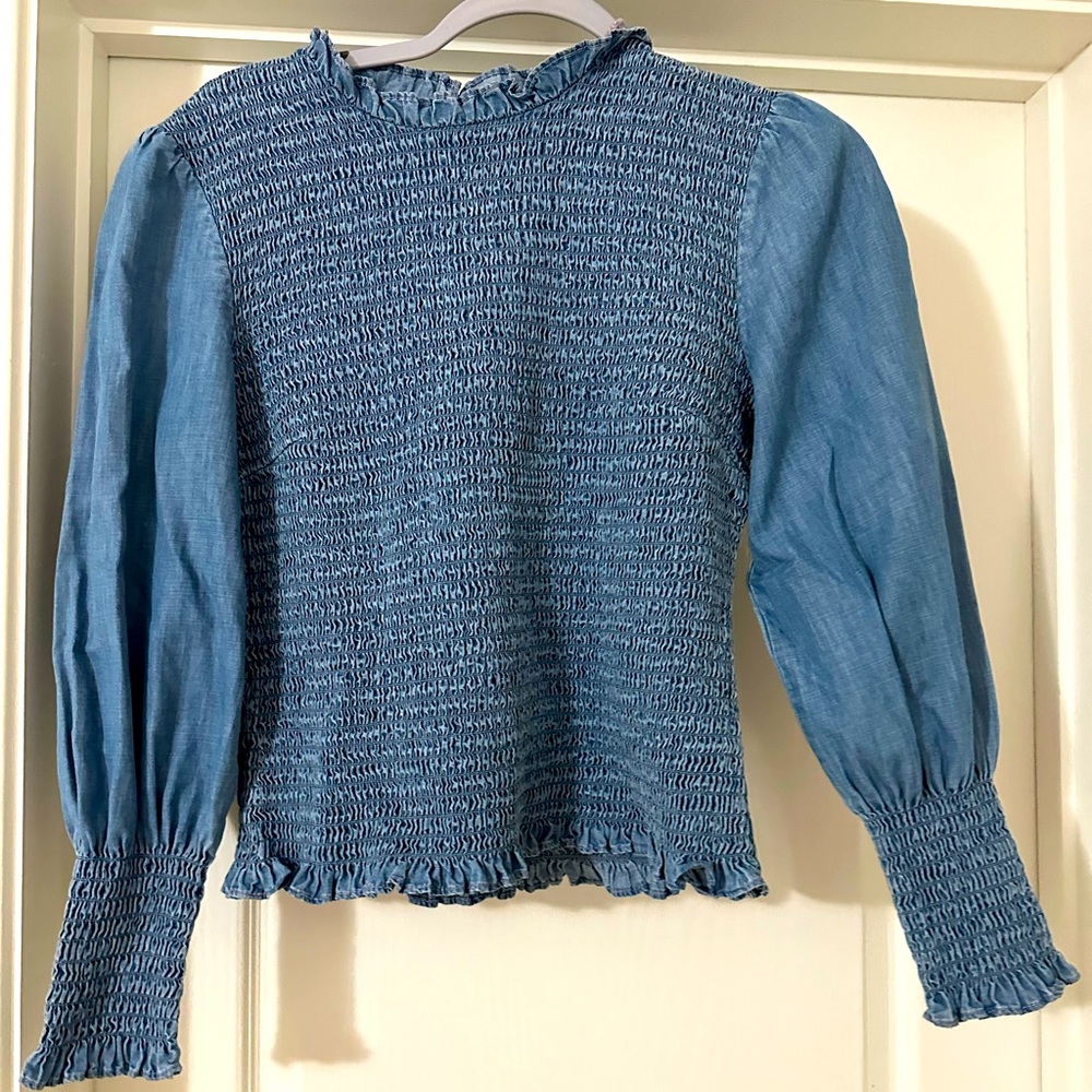 Veronica Beard Chambray shirt - size 4